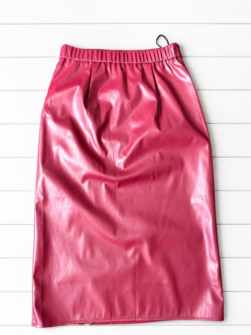 Kate Kasin Faux Leather Midi Skirt - M - Picture 4 of 6